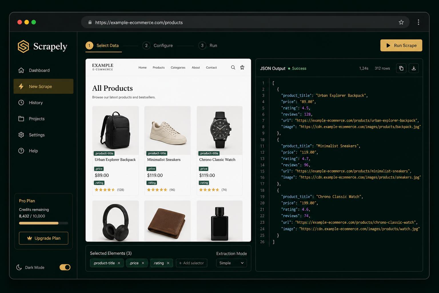 Scrapely — Turn any webpage into clean JSON.